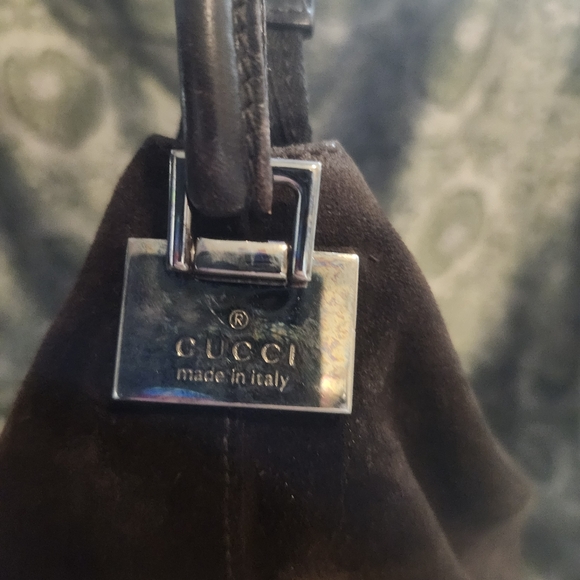 SOLD  SOLD  DO NOT BUY Vintage Brown Suede And Leather  Gucci Hobo Handbag - Picture 6 of 15